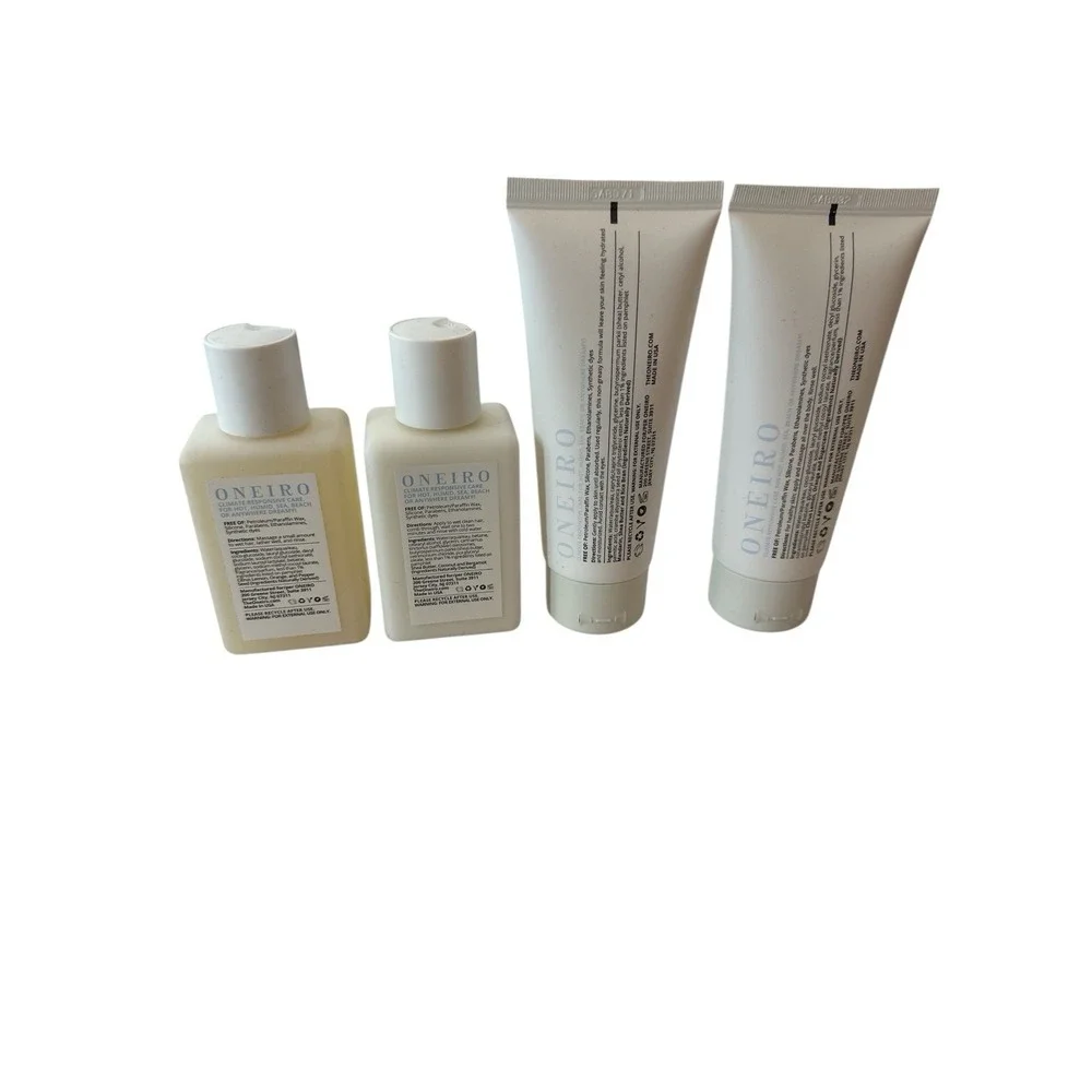 Oneiro Sunchasers Bundle Travel Set Body Milk Wash Shampoo Conditioner + Bag New